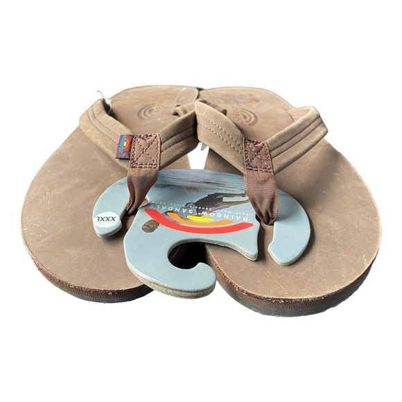 Rainbow Single Layer Premier Leather 301 Alts Men's Sandals XXXL Size 13.5-15 - Picture 4 of 13